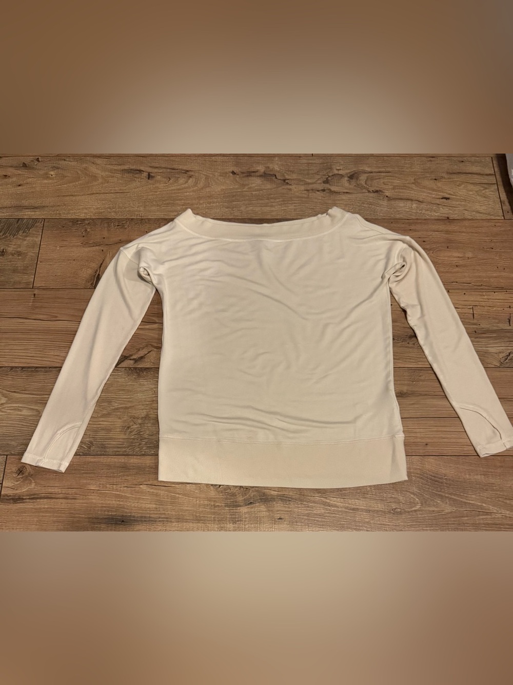 Athleta Studio Barre Sweatshirt Women’s Medium Cream Modal Blend, Athleisure